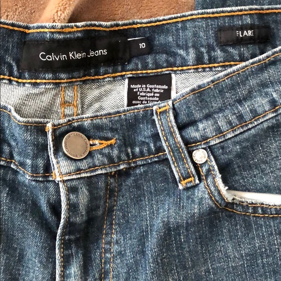 Vintage Calvin Klein Flare Leg Jeans - Size 10 - Picture 2 of 5